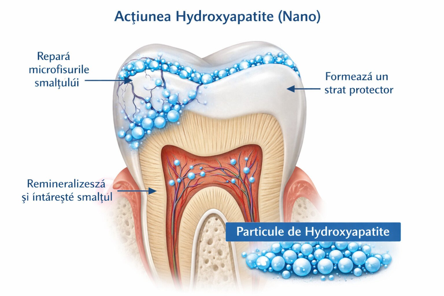URMEAZA! Pasta de dinti- Formulă inovatoare cu hydroxyapatite, pentru refacerea naturală a smalțului dentar. - imagine 2